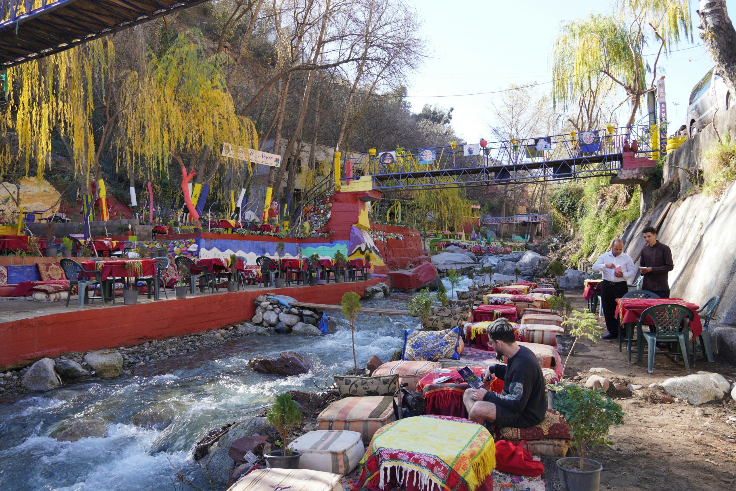Traditional riverside restaurant in Setti Fadma